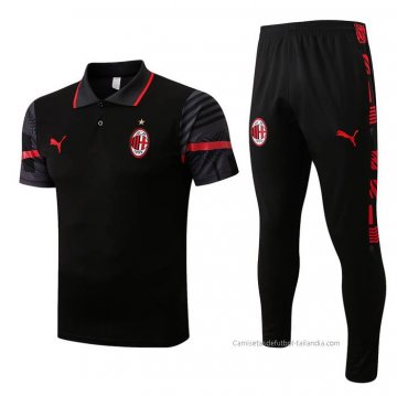 Conjunto Polo del AC Milan 2022-2023 Negro Conjunto Polo del AC Milan 2022-2023 Negro