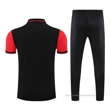 Conjunto Polo del AC Milan 2022-2023 Negro y Rojo