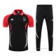 Conjunto Polo del Ajax 2022-2023 Negro y Rojo