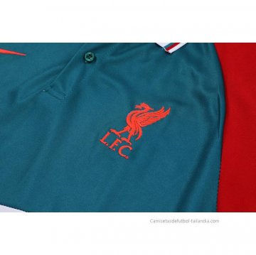 Conjunto Polo del Liverpool 2022-2023 Verde Blanco Rojo