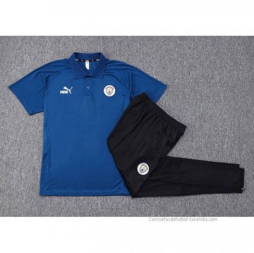 Conjunto Polo del Manchester City 2023-2024 Azul