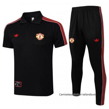 Conjunto Polo del Manchester United 2025-2026 Negro Conjunto Polo del Manchester United 2025-2026 Negro