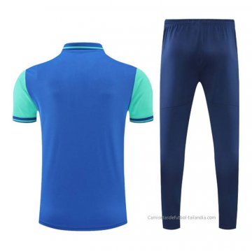 Conjunto Polo del Olympique Marsella 2022-2023 Azul y Verde