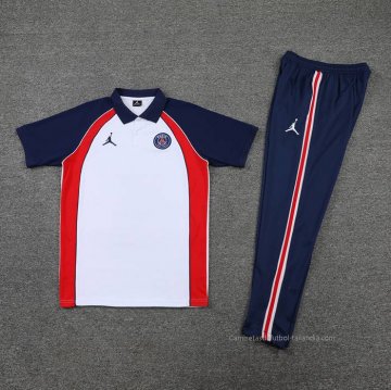 Conjunto Polo del Paris Saint-Germain Jordan 2022-2023 Blanco