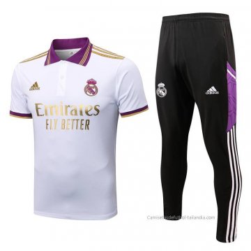 Conjunto Polo del Real Madrid 2022-2023 Blanco Conjunto Polo del Real Madrid 2022-2023 Blanco