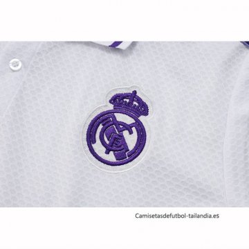 Conjunto Polo del Real Madrid 2025-2026 Blanco Purpura
