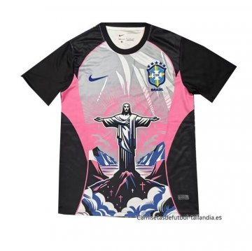 Tailandia Camiseta Brasil Jesus 2026 Gris Rosa