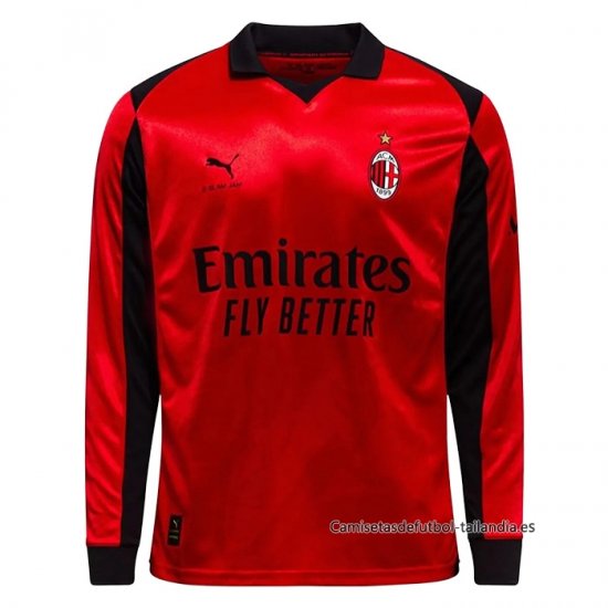 4ª Camiseta AC Milan Manga Larga 2025-2026 - Haga un click en la imagen para cerrar