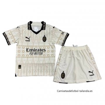 Camiseta AC Milan Pleasures Portero Nino 2023-2024 Camiseta AC Milan Pleasures Portero Nino 2023-2024