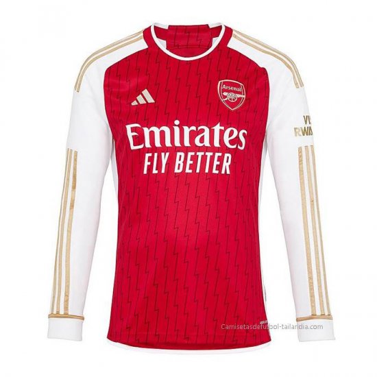 1ª Camiseta Arsenal Manga Larga 2023-2024 - Haga un click en la imagen para cerrar