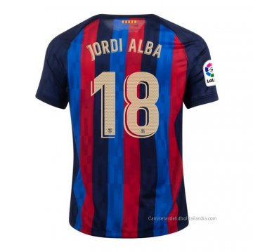 1ª Camiseta Barcelona Jugador Jordi Alba 2022-2023 1ª Camiseta Barcelona Jugador Jordi Alba 2022-2023