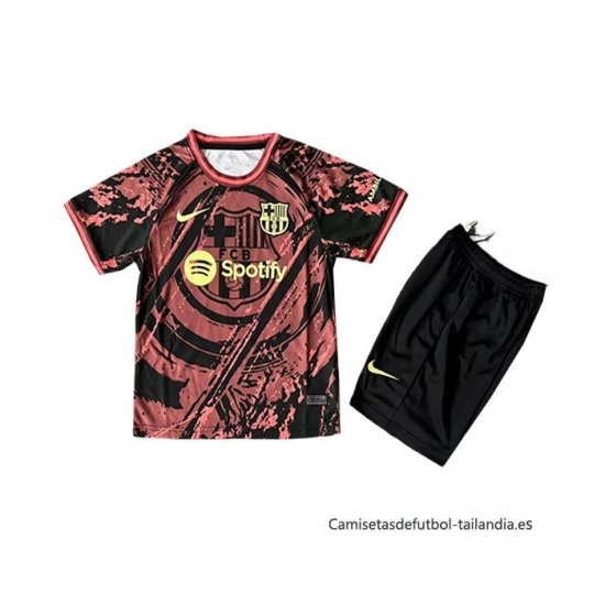 Camiseta Barcelona Special Nino 2025-2026 Rojo Negro - Haga un click en la imagen para cerrar