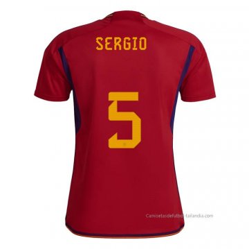1ª Camiseta Espana Jugador Sergio 2022 1ª Camiseta Espana Jugador Sergio 2022