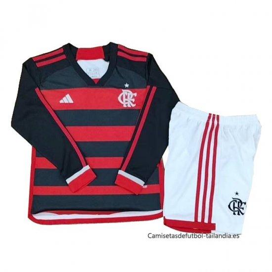 1ª Camiseta Flamengo Manga Larga Nino 2024 - Haga un click en la imagen para cerrar