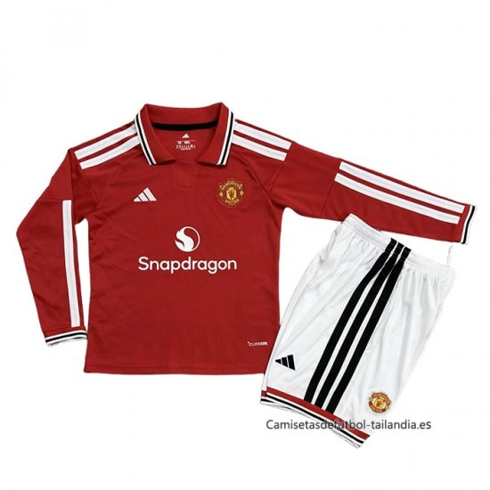 1ª Camiseta Manchester United Manga Larga Nino 2026-2027 - Haga un click en la imagen para cerrar