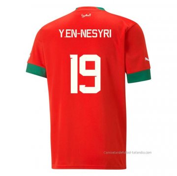 1ª Camiseta Marruecos Jugador Y.En-Nesyri 2022 1ª Camiseta Marruecos Jugador Y.En-Nesyri 2022