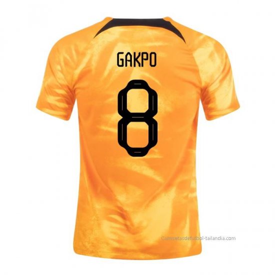 1ª Camiseta Paises Bajos Jugador Gakpo 2022 - Haga un click en la imagen para cerrar
