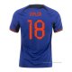 2ª Camiseta Paises Bajos Jugador Taylor 2022