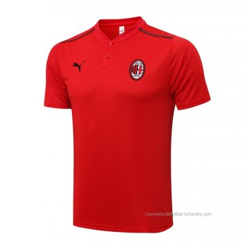 Camiseta Polo del AC Milan 2021-2022 Rojo Camiseta Polo del AC Milan 2021-2022 Rojo