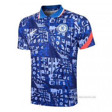 Camiseta Polo del Chelsea 2021-2022 Azul Camiseta Polo del Chelsea 2021-2022 Azul