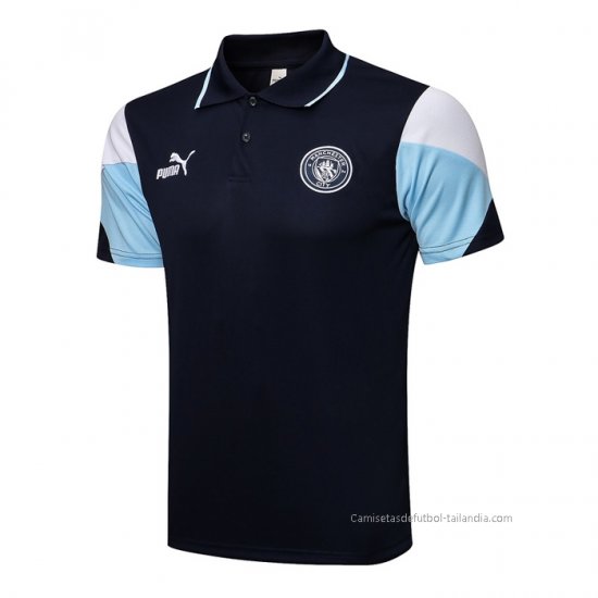 Camiseta Polo del Manchester City 2021-2022 Azul - Haga un click en la imagen para cerrar