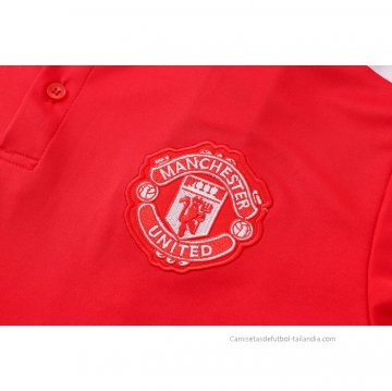 Camiseta Polo del Manchester United 2021-2022 Rojo