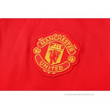 Camiseta Polo del Manchester United UCL 2021-2022 Rojo