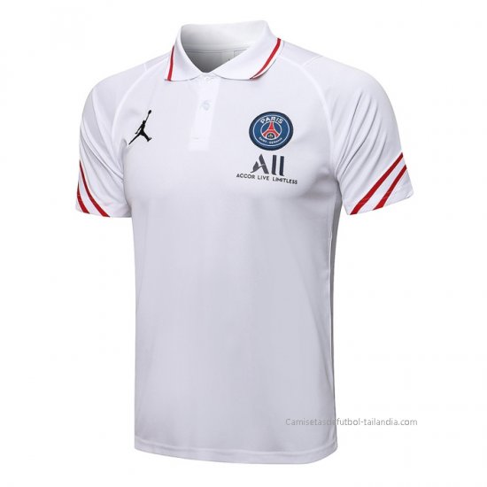 Camiseta Polo del Paris Saint-Germain Jordan 2021-2022 Blanco - Haga un click en la imagen para cerrar