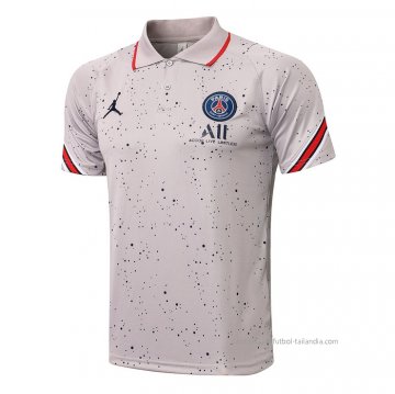 Camiseta Polo del Paris Saint-Germain Jordan 2021-2022 Gris Camiseta Polo del Paris Saint-Germain Jordan 2021-2022 Gris