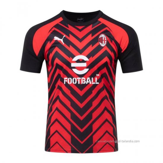 Camiseta Pre Partido del AC Milan 2023 Rojo - Haga un click en la imagen para cerrar
