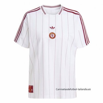 Camiseta Pre Partido del Aston Villa 2025-2026 Blanco  Camiseta Pre Partido del Aston Villa 2025-2026 Blanco