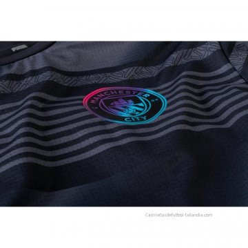 Camiseta Pre Partido del Manchester City 2022 Negro