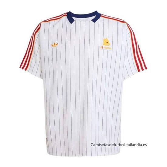 Camiseta Pre Partido del Roma 2025-2026 Blanco - Haga un click en la imagen para cerrar