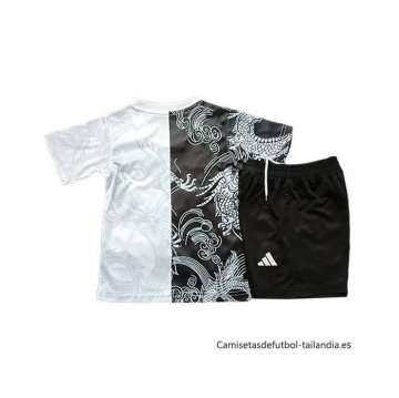 Camiseta Real Madrid Dragon Nino 2025-2026 Negro Blanco