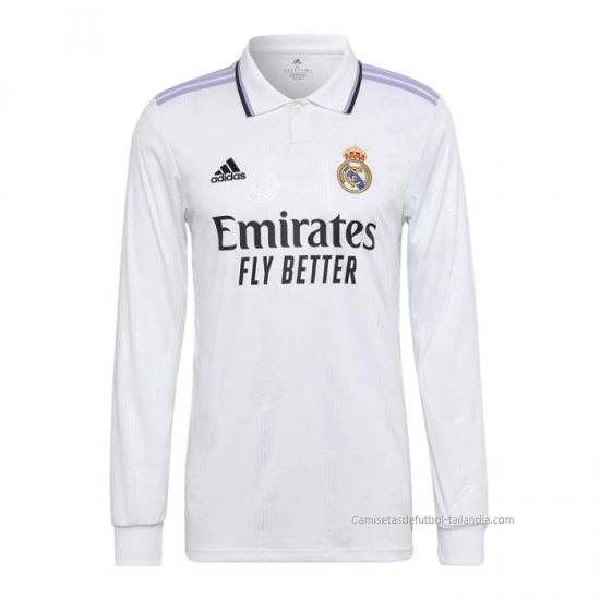 1ª Camiseta Real Madrid Manga Larga 2022-2023 - Haga un click en la imagen para cerrar