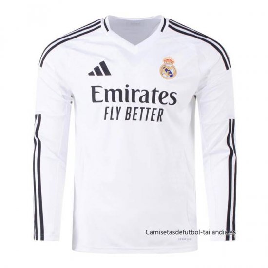 1ª Camiseta Real Madrid Manga Larga 2024-2025 - Haga un click en la imagen para cerrar