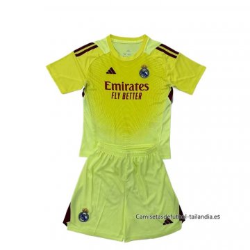 Camiseta Real Madrid Portero Nino 2025-2026 Amarillo