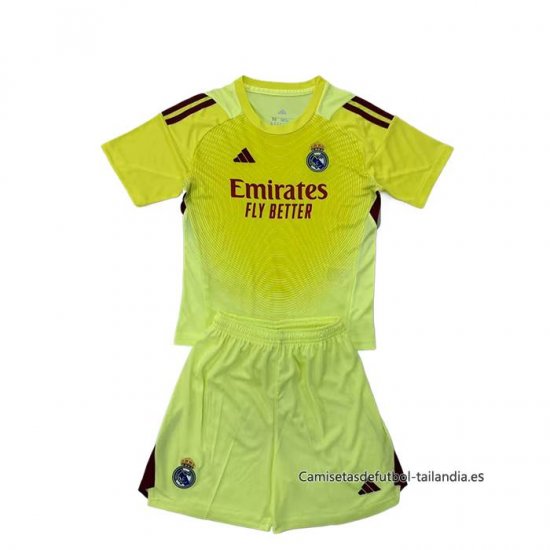 Camiseta Real Madrid Portero Nino 2025-2026 Amarillo - Haga un click en la imagen para cerrar