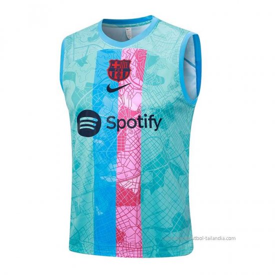 Camiseta de Entrenamiento Barcelona Sin Mangas 2023-2024 Azul - Haga un click en la imagen para cerrar