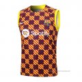Camiseta de Entrenamiento Barcelona Sin Mangas 2023-2024 Amarillo