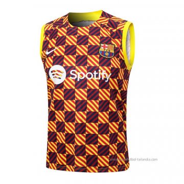 Camiseta de Entrenamiento Barcelona Sin Mangas 2023-2024 Amarillo Camiseta de Entrenamiento Barcelona Sin Mangas 2023-2024 Amarillo