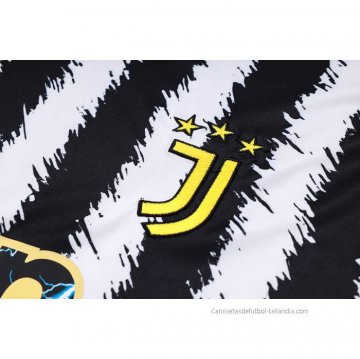 Camiseta de Entrenamiento Juventus Sin Mangas 2023-2024 Negro y Blanco