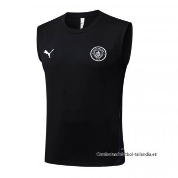 Camiseta de Entrenamiento Manchester City Sin Mangas 2025-2026 Negro