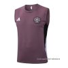 Camiseta de Entrenamiento Manchester United Sin Mangas 2025-2026 Rojo Purpura Camiseta de Entrenamiento Manchester United Sin Mangas 2025-2026 Rojo Purpura