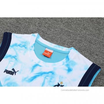 Camiseta de Entrenamiento Olympique Marsella Sin Mangas 2022-2023 Azul