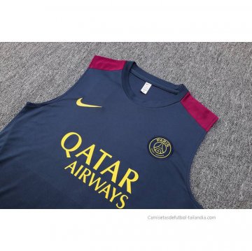 Camiseta de Entrenamiento Paris Saint-Germain Sin Mangas 2023-2024 Azul