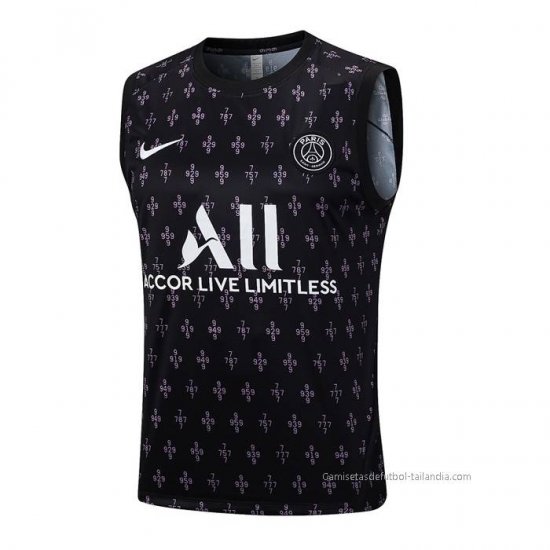 Camiseta de Entrenamiento Paris Saint-Germain Sin Mangas 2023-2024 Negro - Haga un click en la imagen para cerrar