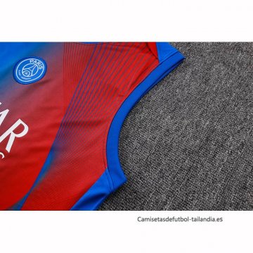 Camiseta de Entrenamiento Paris Saint-Germain Sin Mangas 2025-2026 Azul Rojo