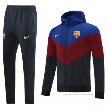 Chandal con Capucha del Barcelona 2021-2022 Azul