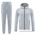 Chandal con Capucha del Barcelona 2025 Gris